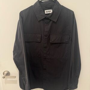 Black Casual Button Down Shirt